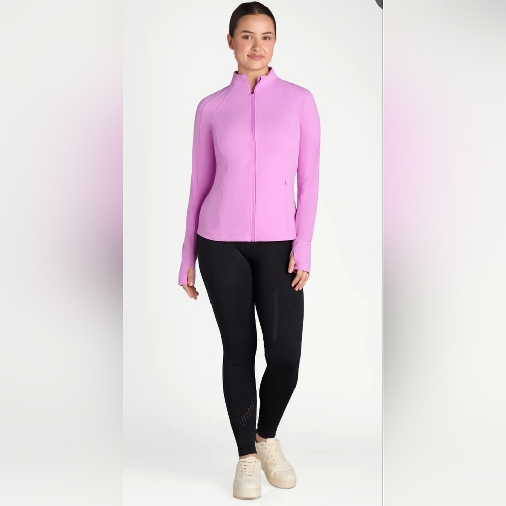Jacket in "Fleur" Size Medium 8-10 Purplish Active Running Nylon Spandex New - Picture 2 of 2